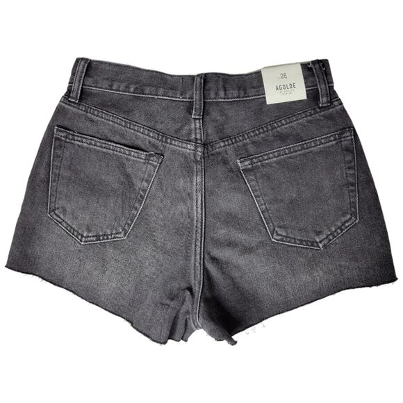 Agolde Parker Cut Off Denim Shorts in Black Size 26 NWT - Picture 5 of 8